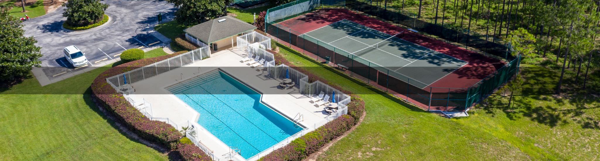 highlands reserve resort pool and tennis court