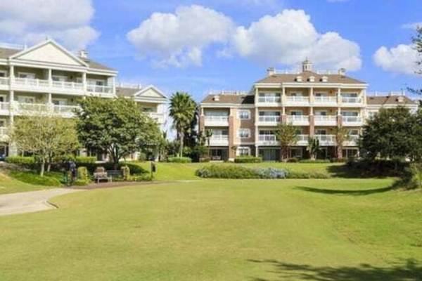 Condos overlooking golf course