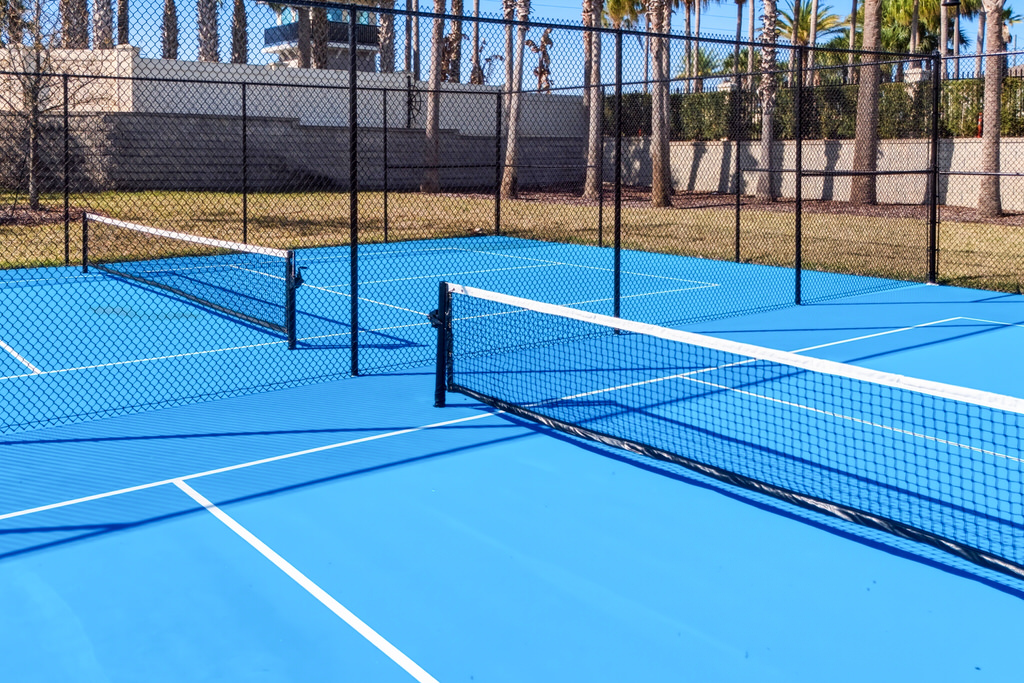 Pickleball court at Windsor Island Resort in Davenport near Orlando Florida