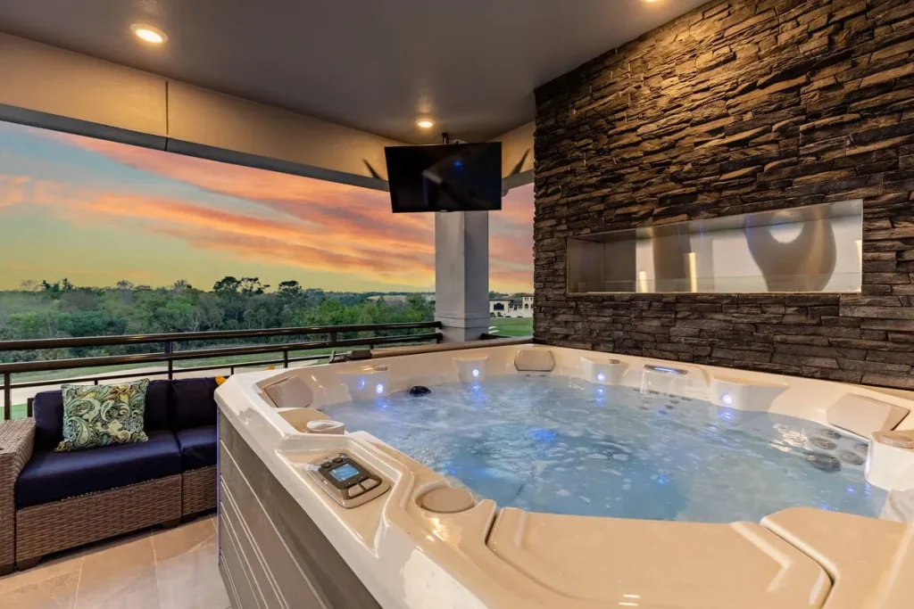 Private spa balcony hot tub in orlando vacation home